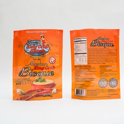 16OZ 105 মাইক্রোন প্লাস্টিক প্যাকেজিং ব্যাগ খাদ্য প্যাকেজিংয়ের জন্য স্ট্যান্ড আপ পাউচ