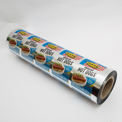 VMPET PE Metallzied সিলভার প্রিন্টেড লিডিং ফিল্ম প্যাকেজিং পরিষ্কার উইন্ডো সহ