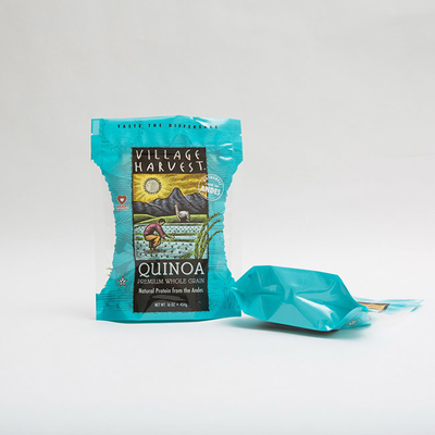10oz PET12 Quinoa বীজ খাদ্য প্যাকেজিং ব্যাগ পরিষ্কার উইন্ডো গ্র্যাভার প্রিন্টিং সহ