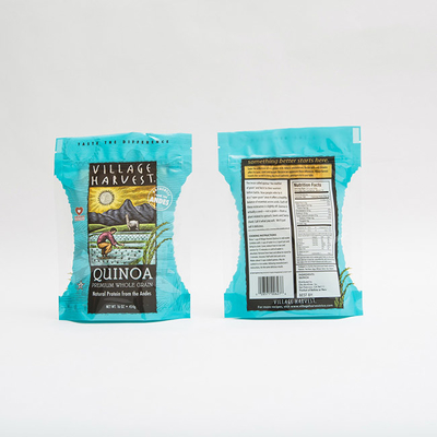 10oz PET12 Quinoa বীজ খাদ্য প্যাকেজিং ব্যাগ পরিষ্কার উইন্ডো গ্র্যাভার প্রিন্টিং সহ