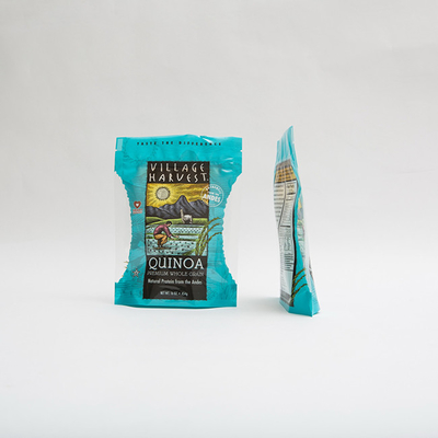 10oz PET12 Quinoa বীজ খাদ্য প্যাকেজিং ব্যাগ পরিষ্কার উইন্ডো গ্র্যাভার প্রিন্টিং সহ