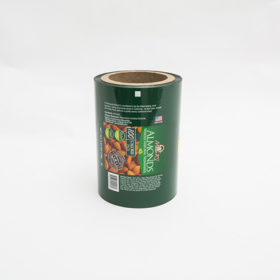 0.63OZ বাদাম খাদ্য প্যাকেজিং ফিল্ম মোড়ানো প্লাস্টিক ফিল্ম রোল লোগো মুদ্রিত