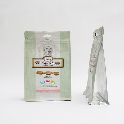 17.77OZ 75mm পোষা খাদ্য প্যাকেজিং ব্যাগ ডগি ডেন্টাল চিউ ফ্ল্যাট বটম পাউচ জিপার সহ