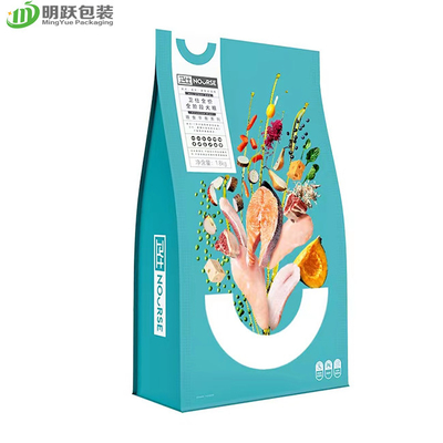 জিপার সহ 1.6kg 1.8kg পোষা খাদ্য প্যাকেজিং ব্যাগ ফ্ল্যাট বটম পুনর্ব্যবহারযোগ্য কুকুর